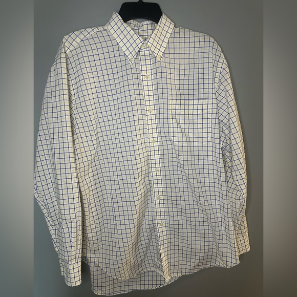 Ralph Lauren Blue and Yellow Design Casual Button Down Shirt - Picture 1 of 5